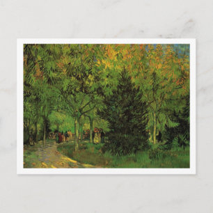 Eine Straße im öffentlichen Garten von Arles Postkarte