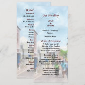 Eine Straße im St. George Bermuda Wedding Program Programm (Vorne/Hinten)