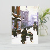 Eine Straße im Winter, Kopenhagen Karte (Stehend Vorderseite)