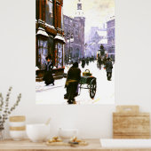 Eine Straße im Winter, Kopenhagen Poster (Küche)