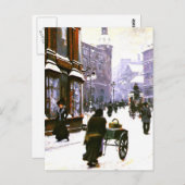 Eine Straße im Winter, Kopenhagen Postkarte (Vorne/Hinten)