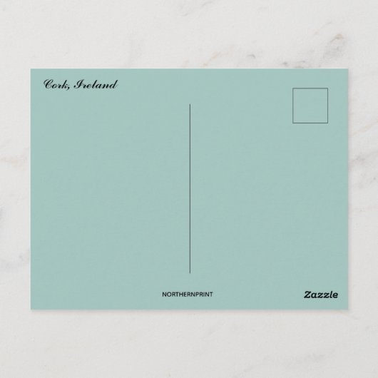 Eine Straße in Cork Irland Postkarte (Rückseite)