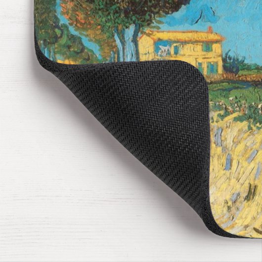 Eine Straße in der Nähe von Arles, Vincent van Gog Mousepad (Ecke)