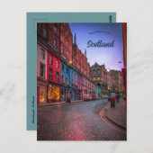 Eine Straße in Edinburgh, Schottland Postkarte (Vorne/Hinten)