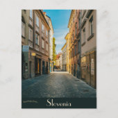 Eine Straße in Ljubljana Slowenien Postkarte (Vorderseite)