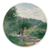 Eine Straße in Louvecienne von Auguste Renoir Keramikknauf (Vorderseite)