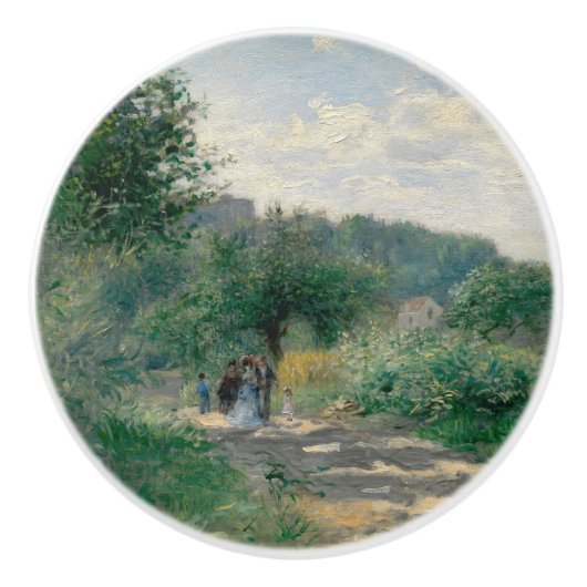 Eine Straße in Louvecienne von Auguste Renoir Keramikknauf (Vorderseite)