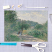 Eine Straße in Louvecienne von Auguste Renoir Seidenpapier (Handwerk)