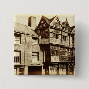 Eine Straße in Ludlow (b/w Foto) Button