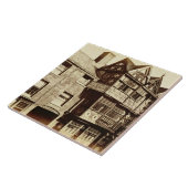 Eine Straße in Ludlow (b/w Foto) Fliese (Seite)