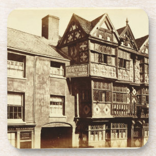Eine Straße in Ludlow (b/w Foto) Getränkeuntersetzer