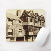 Eine Straße in Ludlow (b/w Foto) Mousepad (Mit Mouse)