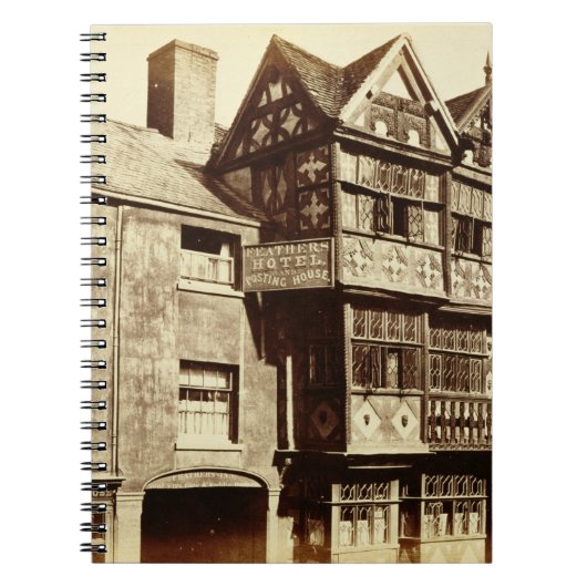 Eine Straße in Ludlow (b/w Foto) Notizblock (Vorderseite)
