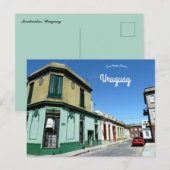Eine Straße in Montevideo Uruguay Postkarte (Vorne/Hinten)