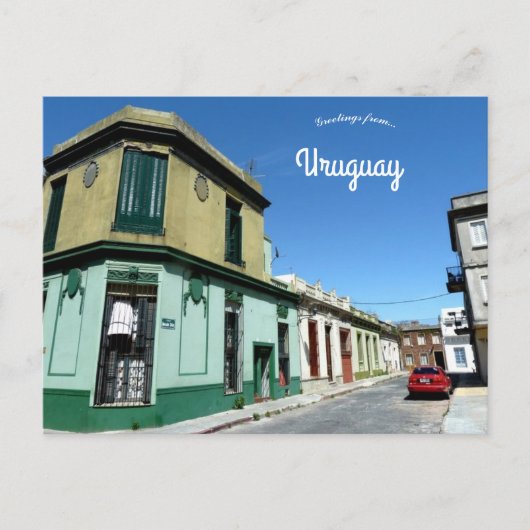 Eine Straße in Montevideo Uruguay Postkarte (Vorderseite)