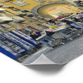 Eine Straße in Neapel, Italien Design Poster Print (Ecke)