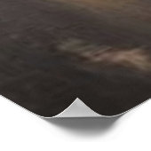 Eine Straße in Paris nebeln Winterregen-Straßenlat Poster (Ecke)