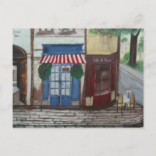 Eine Straße in Paris Postkarte