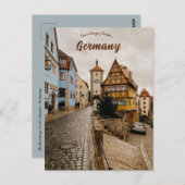 Eine Straße in Rothenburg Postkarte (Vorne/Hinten)