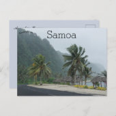Eine Straße in Samoa Postkarte (Vorne/Hinten)