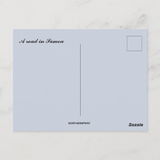Eine Straße in Samoa Postkarte (Rückseite)