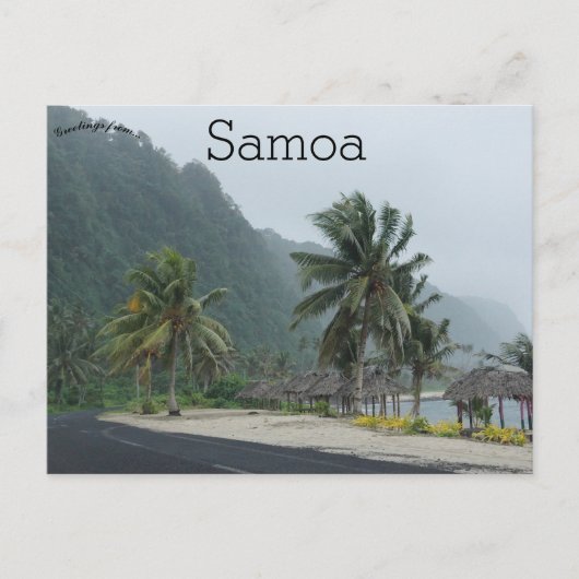 Eine Straße in Samoa Postkarte (Vorderseite)