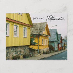 Eine Straße in Trakai Litauen Postkarte