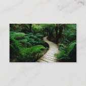 Eine Straße mitten in dem wilden Wald Visitenkarte (Rückseite)