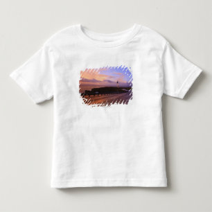 Eine Straße u. ein Leuchtturm entlang der Küste Kleinkind T-shirt