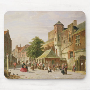 Eine Straßen-Szene in Amsterdam Mousepad