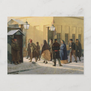 Eine Straßenszene, außerhalb eines Gefängnisses, 1 Postkarte