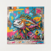 Eine Street Art Inspiriert Tapestry Collection 🎨 Wandteppich (Vorderseite)