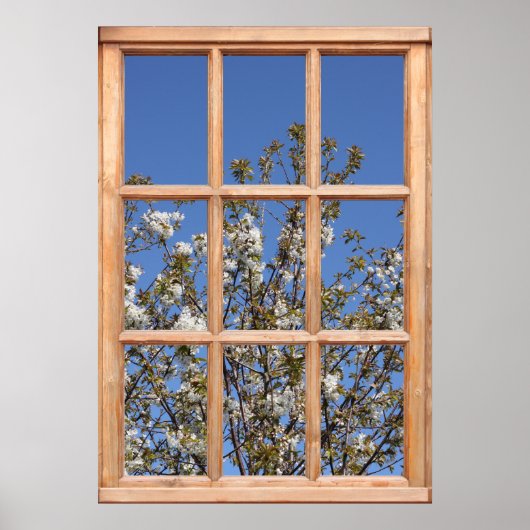 Eine Struktur in der Fernansicht von einem Fenster Poster (Vorne)