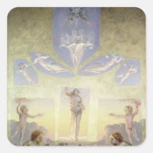 Eine Studie für die zweite Version von ' Quadratischer Aufkleber