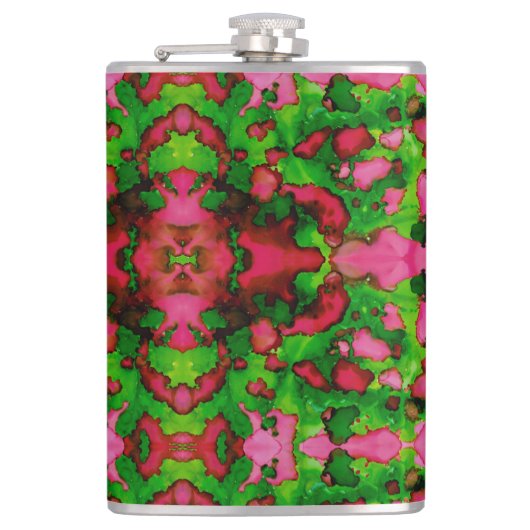 Eine Studie in Rosa und Grün Flachmann (Vorderseite)