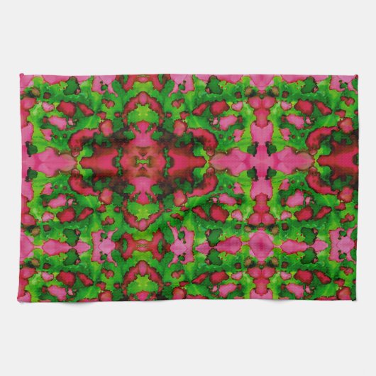 Eine Studie in Rosa und Grün Geschirrtuch (Horizontal)