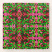 Eine Studie in Rosa und Grün Glasuntersetzer (Vorderseite)