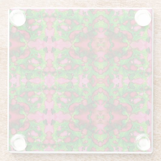 Eine Studie in Rosa und Grün Glasuntersetzer (Rückseite)