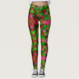 Eine Studie in Rosa und Grün Leggings