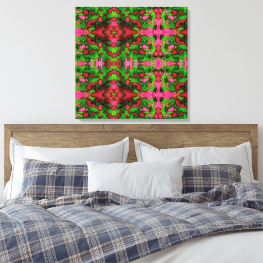 Eine Studie in Rosa und Grün Leinwanddruck (Insitu (Schlafzimmer))