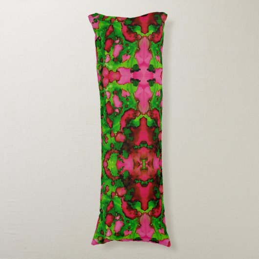 Eine Studie in Rosa und Grün Seitenschläferkissen (Vorderseite Vertikal)