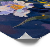 Eine Studie über ätherische Flora in Indigo und Go Poster (Ecke)