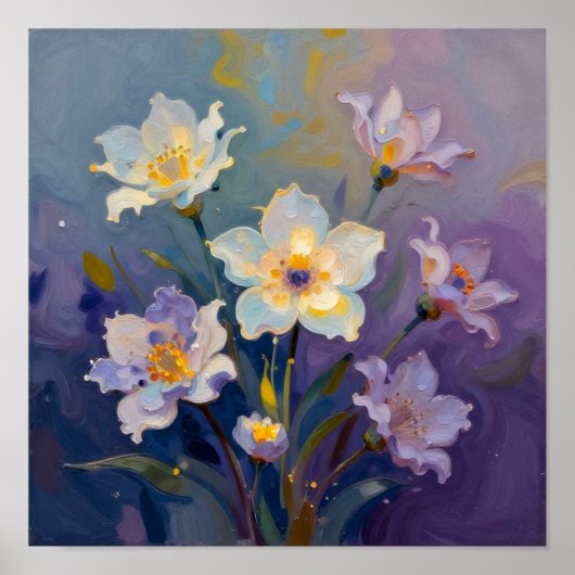 Eine Studie über ätherische Flora in Indigo und Go Poster (Vorne)