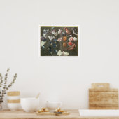 Eine Studie über Peonies, Convolvulus, Lilies und Poster (Küche)