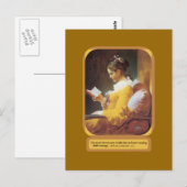 Eine Stunde Lesen Postkarte (Vorne/Hinten)