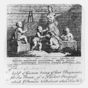 Eine Subskriptions-Karte für 'einen Harlots Quadratischer Aufkleber