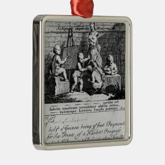 Eine Subskriptions-Karte für 'einen Harlots Silbernes Ornament (Rechts)