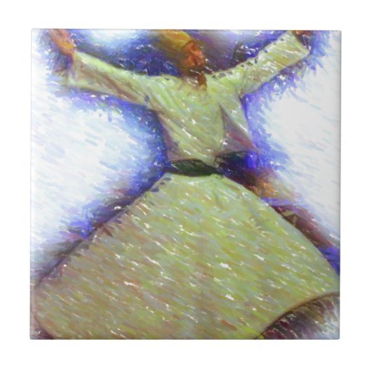 eine sufi whirling Skizze Fliese (Vorderseite)