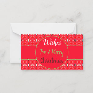 Eine supersüße Weihnachtsfeiertags-Minikarte Mitteilungskarte