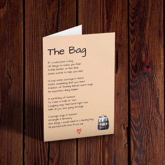 Eine "Support"-Karte in schwierigen Zeiten durchla Karte